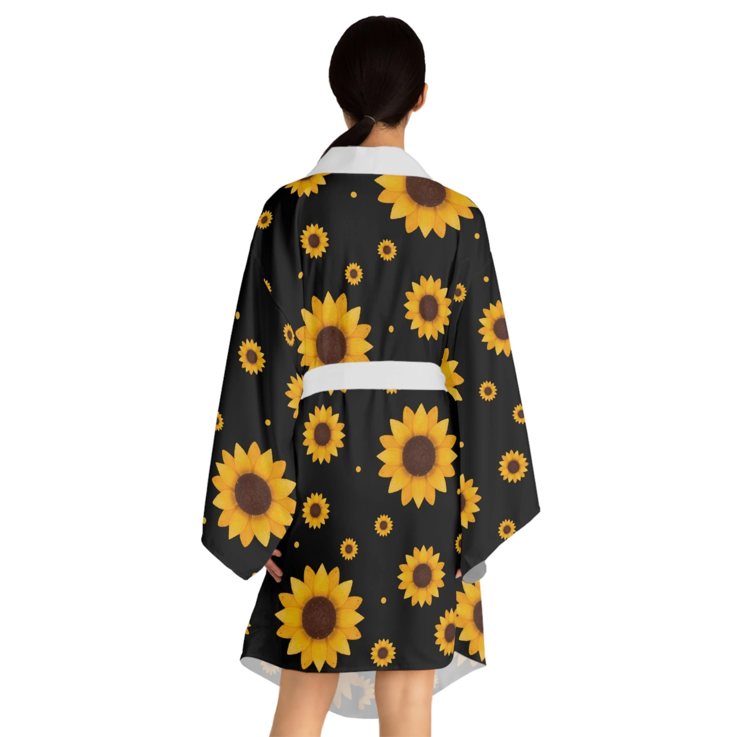 SunFlower Kimono Robe, Kimono Robe, Kimono Woman, Kimono Dress, Flower Kimono Robe, Flower Kimono Dress, Kimono Apparel Kimono Gawn 4 SunFlower Kimono Robe, Kimono Robe, Kimono Woman, Kimono Dress, Flower Kimono Robe, Flower Kimono Dress, Kimono Apparel Kimono Gawn - Image 4