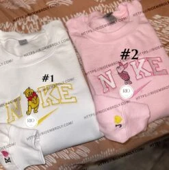 Winnie The P/o/oh Embroidered Sweatshirt, Ti/gger/Eey/ore/Pi/glet Embroidered Crewneck, Vintage Shirt, Y2k Embroidery Hoodie