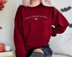 Book Sweatshirt, In My Librarian Era, Book Gift, Book Lover Gift, Bookish Gifts, Bookworm Gift, Book Nerd Gift, Book Club Gift
