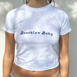Lana Del Rey Tshirt Brooklyn Baby Tshirt Y2k Style Baby Tee Crop Top Gift For Lana Del Rey Fans