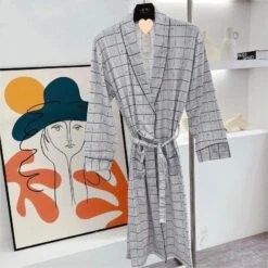 Patterned Japanese Kimono Robe, Comfortable Japanese Yukata, Plus Size Men's Bathrobe, Casual Men's Bathrobe, Simple Premium Men's Robe -Fashion Clothing Store il fullxfull.5211104781 2nlb