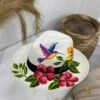 Hand-Painted Toquilla Straw Fedora Hat - One-of-a-Kind Summer Accessory