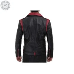 Men Red Black Devil Leather Jacket, Vampire Leather Jacket, Halloween Leather Jacket, Gift For Him. -Fashion Clothing Store il fullxfull.5219571139 msgt