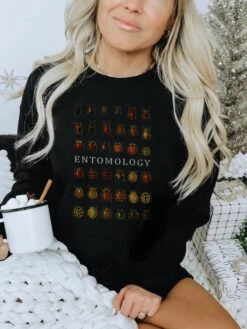 Lady Bug Sweatshirt, Entomologist Sweater, Cottagecore Entomology Top, Insect Lover Ladybird Gift Top, Scientific Aesthetic Beetle Jumper