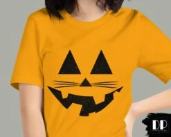 Cat Halloween Shirt, Cat Lover Gift, Funny Halloween Cat T-shirt, Halloween Tee, Halloween Cat Clothes, Halloween Pumpkin Crewneck Tshirt