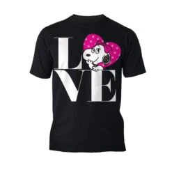 Peanuts Belle Love Official Men's T-Shirt (Black)