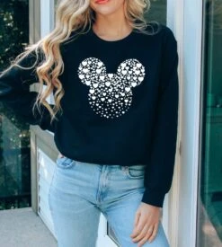 Mickey Mouse Hearts Unisex SweatshirtDisney Sweatshirt, Disney Fashion, Disney Clothes, Disney Tops