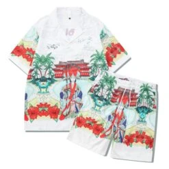 New Casablanca Color Stripe Tennis Club Men Women Short Set Hawaii Beach Suit Hip Hop Shirt Shorts Couple Suit Casa, Set Hawaiian Beach -Fashion Clothing Store il fullxfull.5233409973 764f