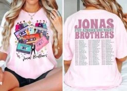 Jonas Brothers Vintage Tour 2023 Shirt, Jonas Five Albums One Night Tour, Jonas Brothers 2023 Tour Shirt, Jonas 90's Tee, Jonas Retro 90's