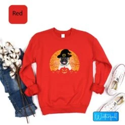 Pug Head Halloween, Pumpkin Dog Breed Lovers Sweatshirt, Costume Orange Pumpkin With Pug, Pug Mom Sweatshirt,Pug Halloween Long Sleeve Shirt -Fashion Clothing Store il fullxfull.5234223707 jf6n