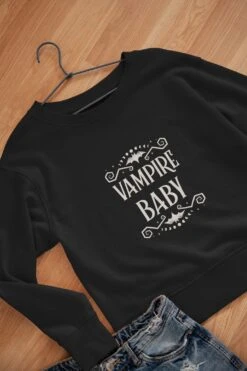 Vampire Baby Sweatshirt, Spooky Season Sweatshirt, Comfortable And Cozy Sweatshirt, New Halloween Design, Dark Moon And Bat Design -Fashion Clothing Store il fullxfull.5237157101 ebsd
