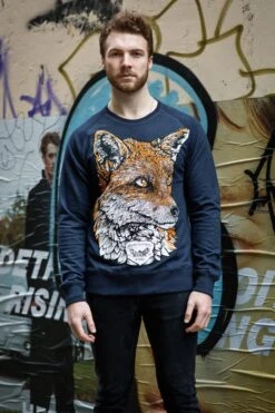 Fox Sweatshirt Animal Fox Jumper Sweater Organic Jumper Men's Jumper Unisex Jumper Skate Wear Urban Apparel Streetwear Original Design -Fashion Clothing Store il fullxfull.867047823 68q1