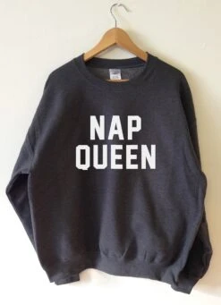 Nap Queen Sweatshirt Sweater Jumper High Quality WATER BASED PRINT Super Soft Fleece Lined Unisex Worldwide Ship Sleep Sleeping Naps Chill -Fashion Clothing Store il fullxfull.894353742 2dlh