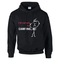 Camping Hoodie Mens I'd Rather Be Camping Hoody Dad Grandpa Husband Fathers Day Present Gift Novelty